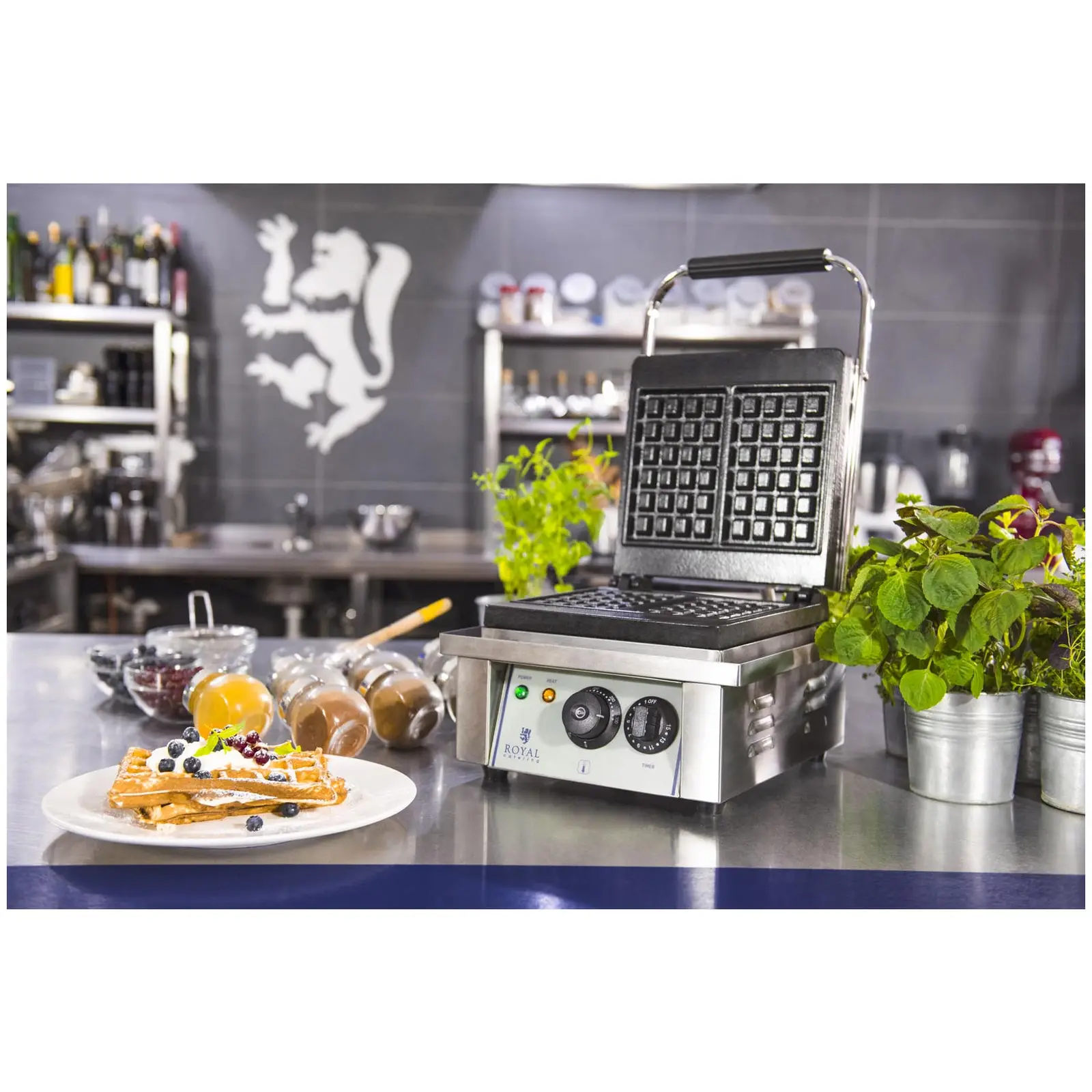 Máquina de Waffles - 1 x 2000 watts - retangular - 2.0