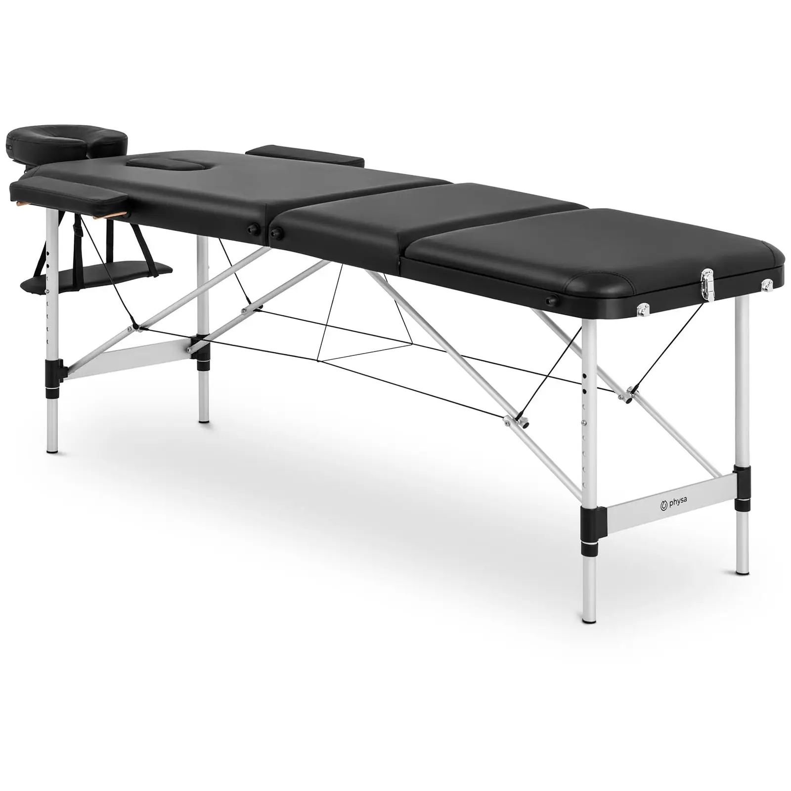 Cama de massagem - portátil - 185 x 60 x 59 cm - 180 kg - Preto