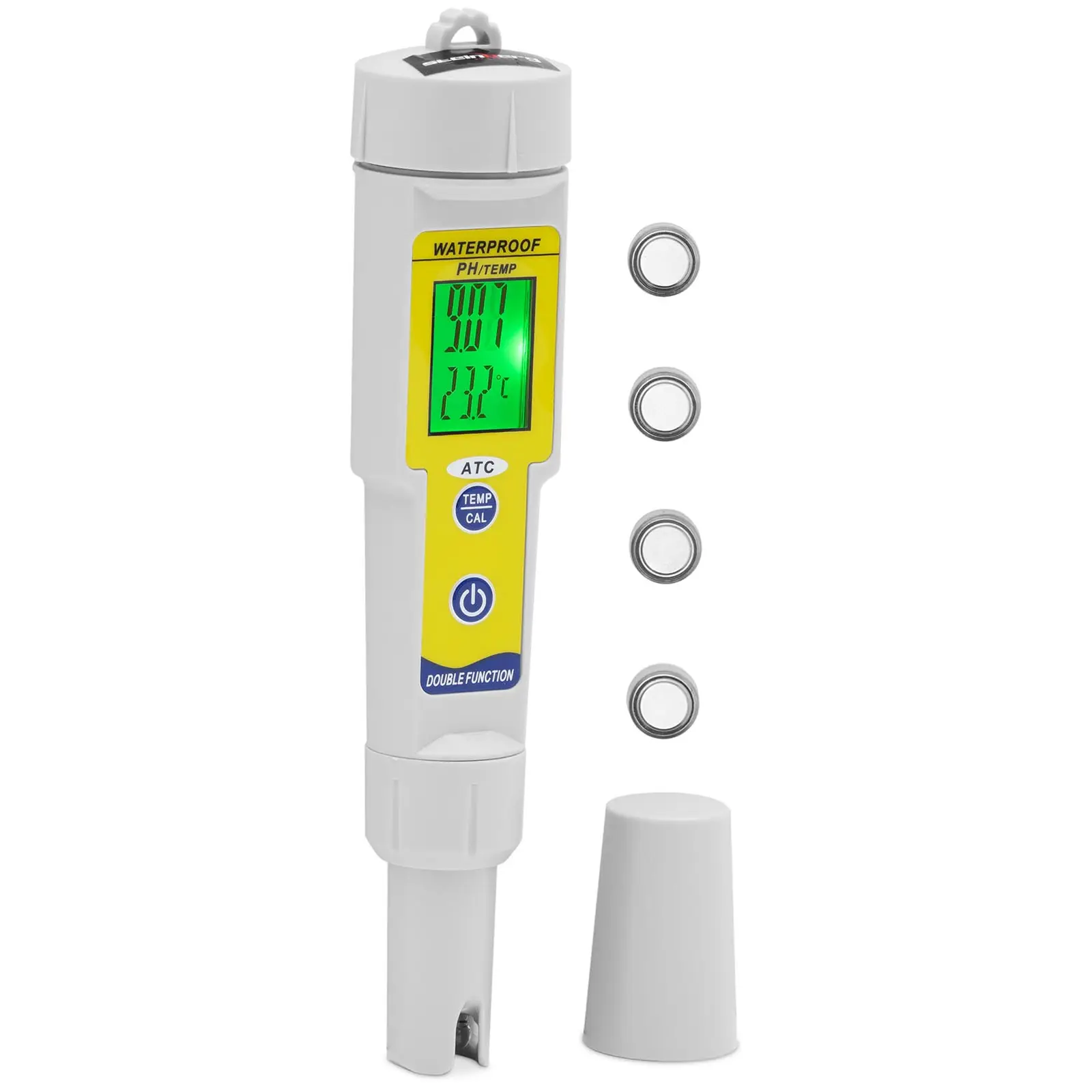 Medidor de pH com temperatura - LCD - 0-14 pH / temperatura 0-50°C