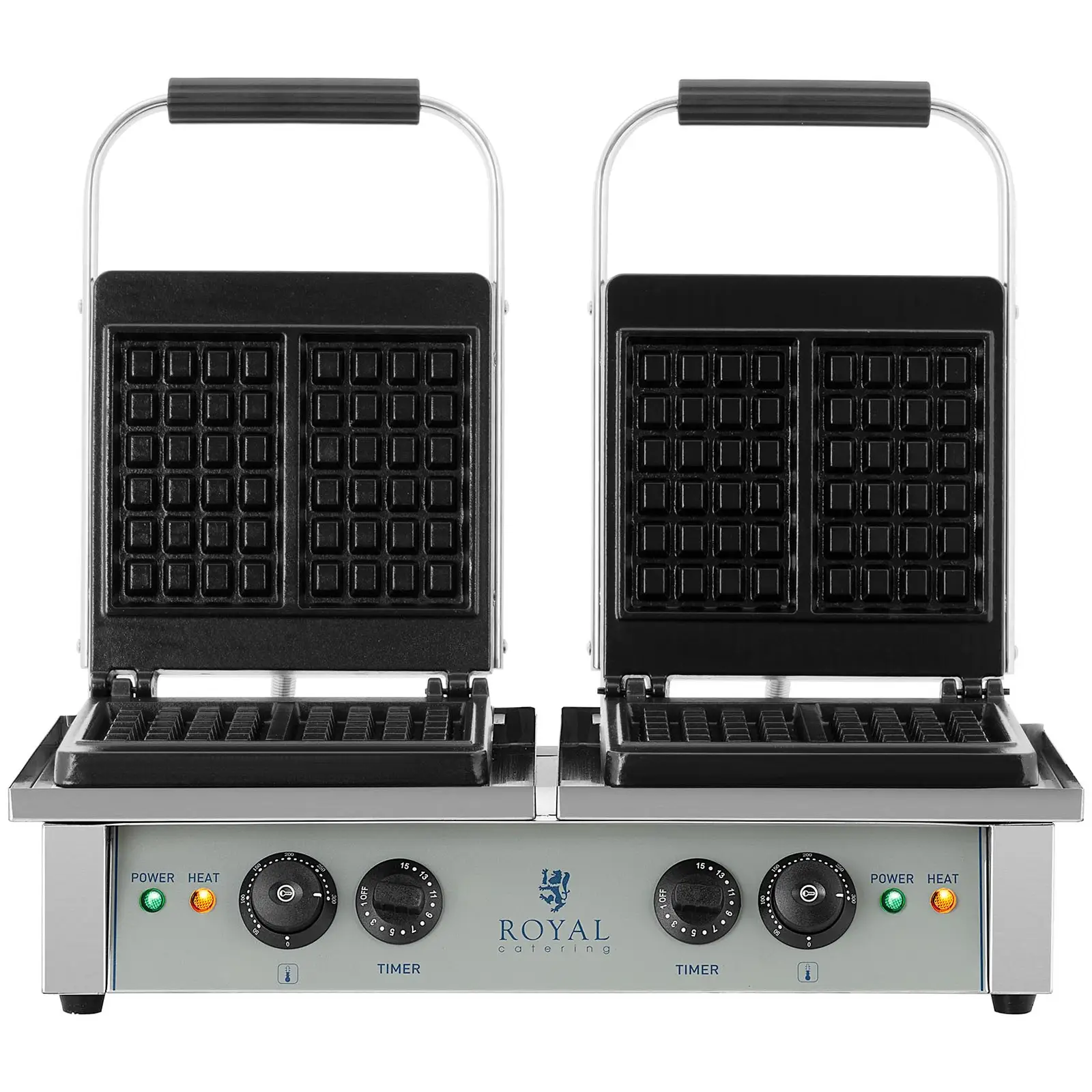 Máquina de Waffles - 2 x 2000 watts - Retangular