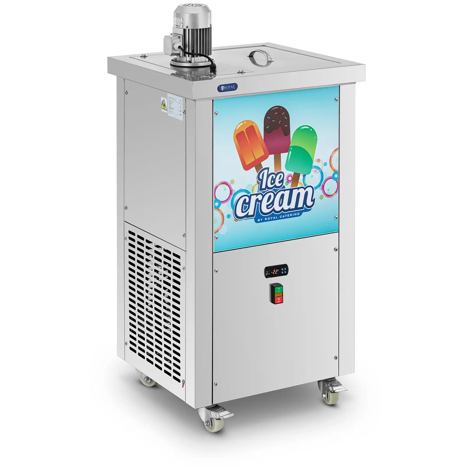 Máquina de gelados - para gelados em palitos (80 ml) - 40 peças (15 min) / 3000 peças (dia) - Royal Catering