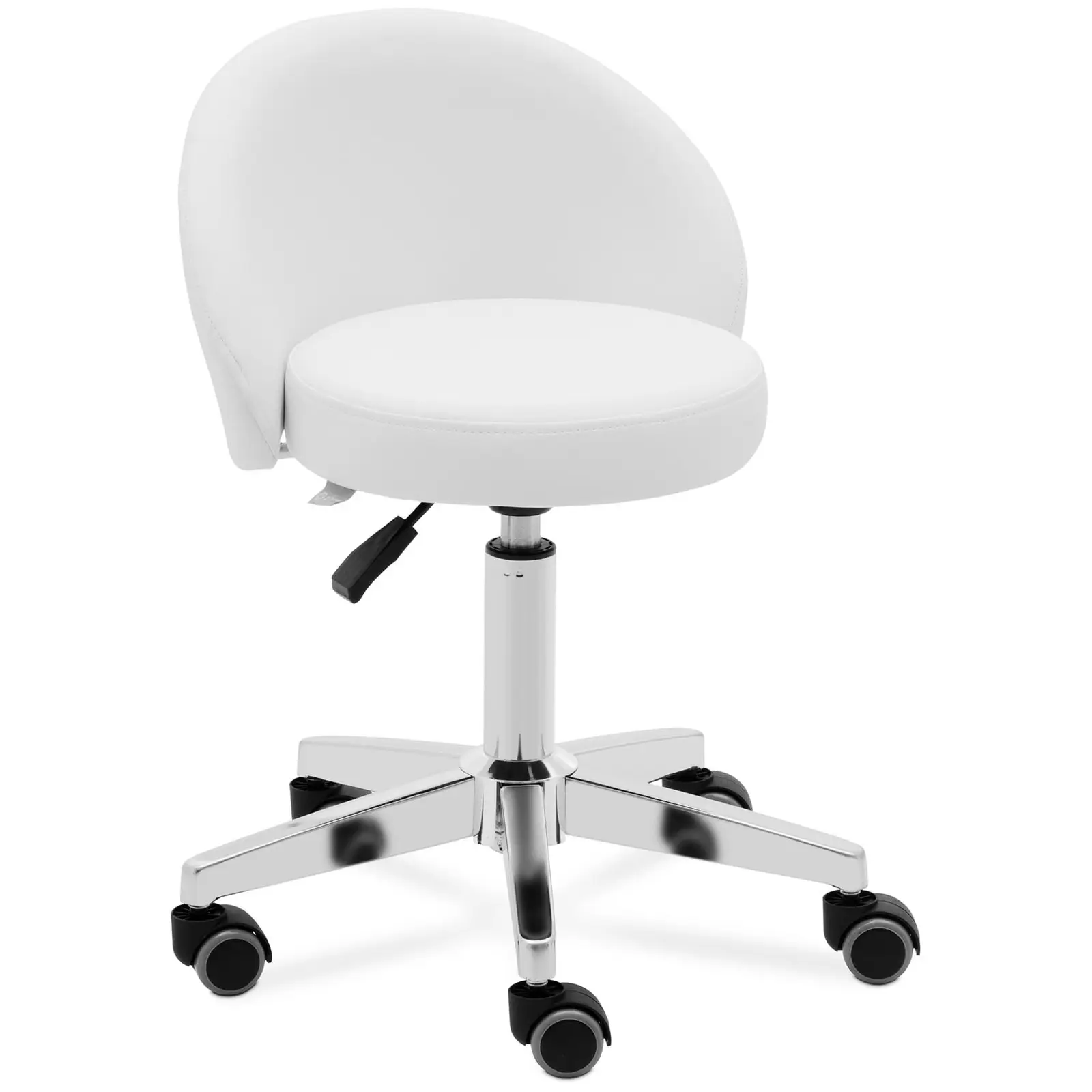 Produtos recondicionados Cadeira para salão de beleza - 43 - 57 cm - 150 kg - branco