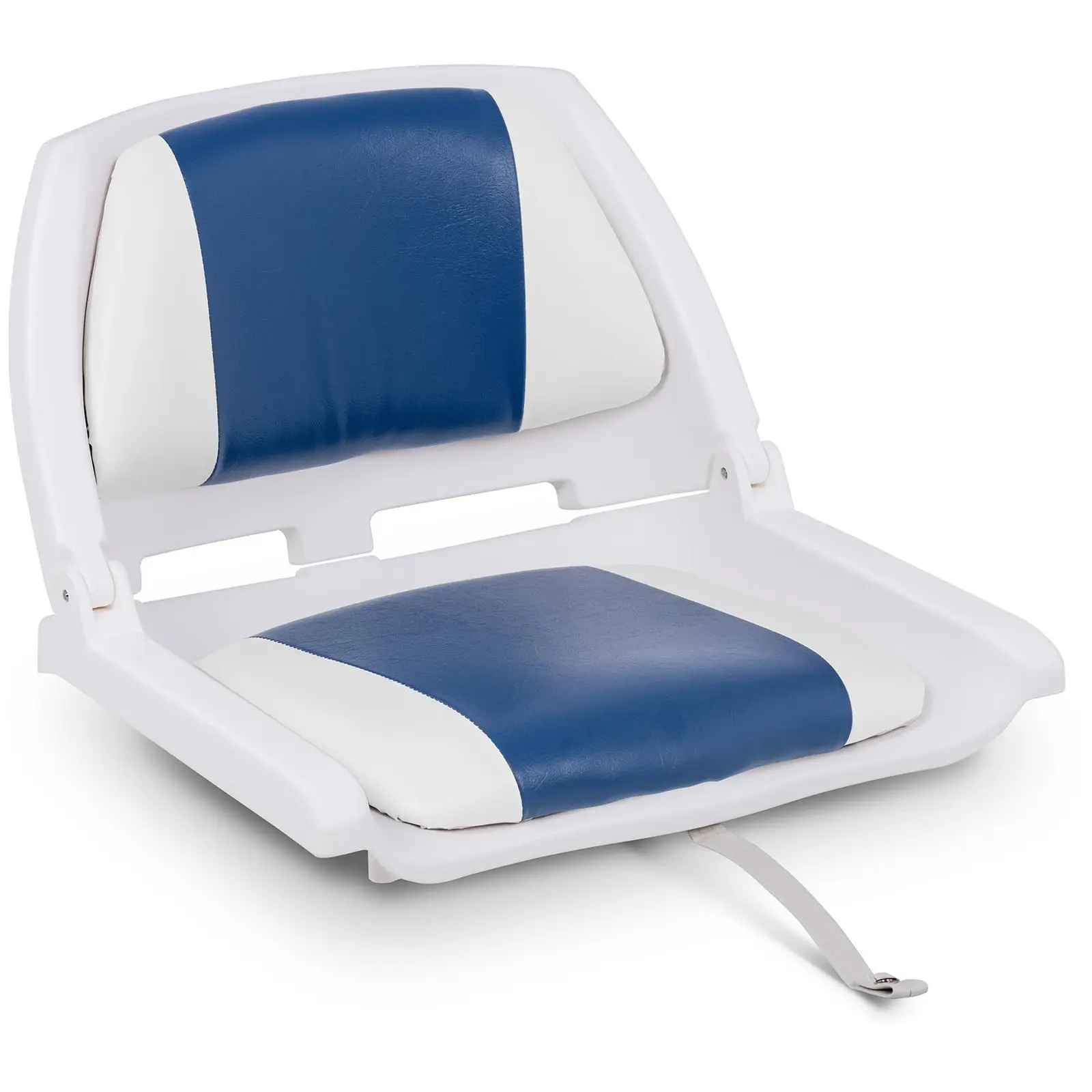 Assento para barco - 45x51x38 cm - branco e azul