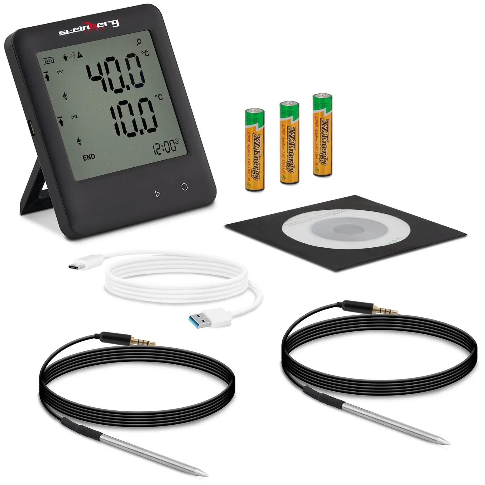 Data logger de temperatura - de -200 a 250°C - LCD