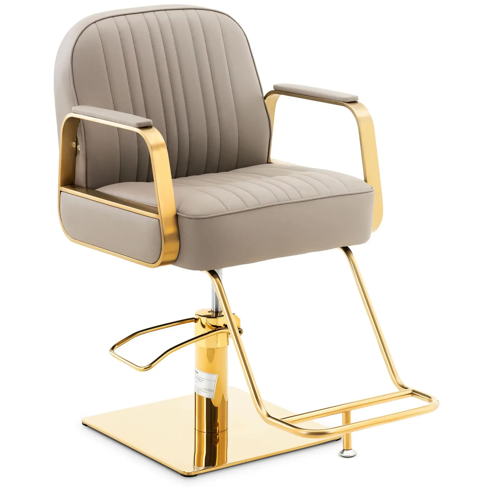 Cadeira de cabeleireiro com apoio para os pés - 920- 1070 mm - 200 kg - Dourado, Cinza