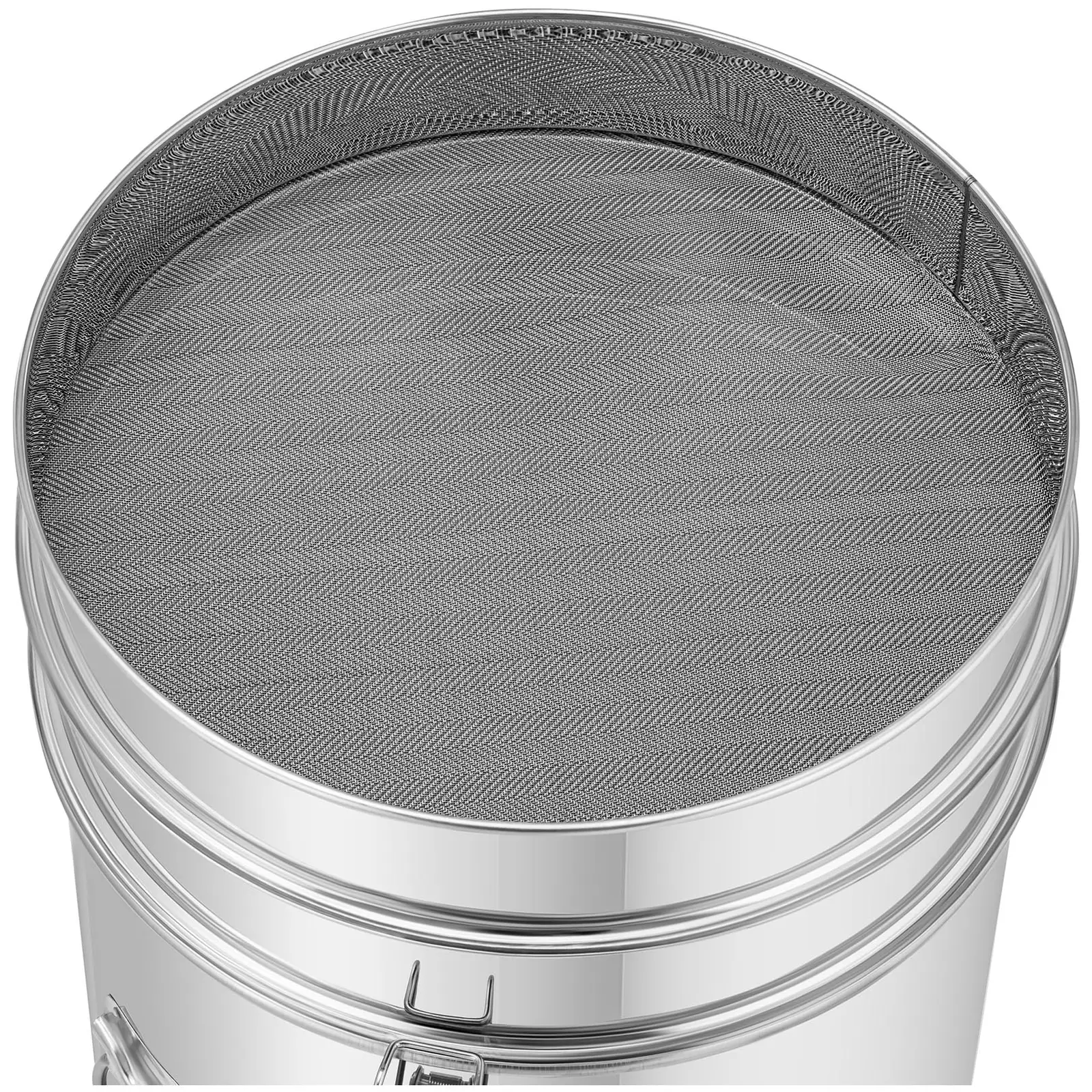 Separador de mel - 30 l - com filtro, tampa e válvula - aço inoxidável
