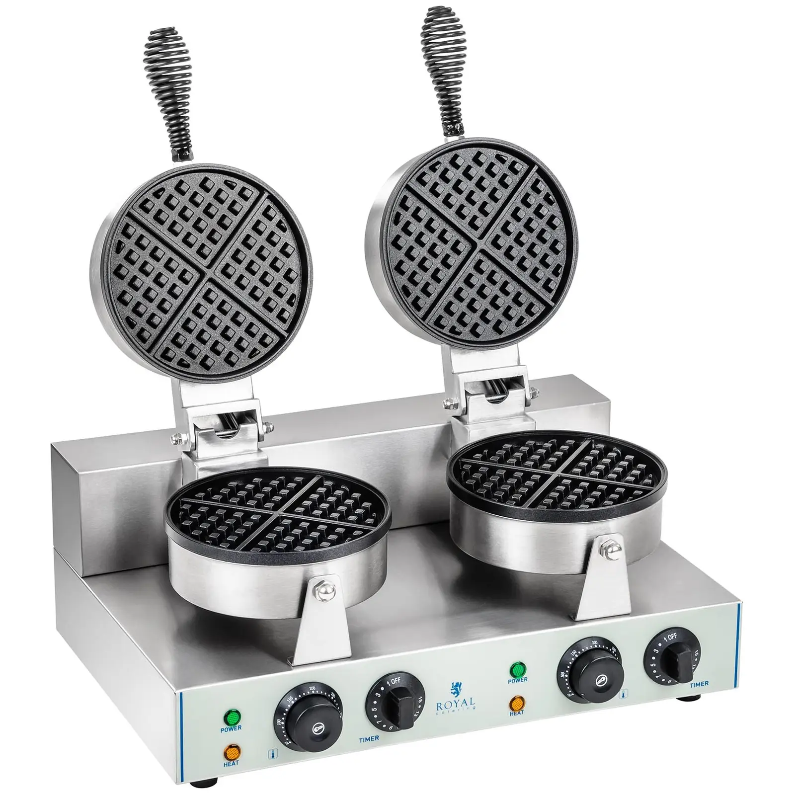Máquina de Waffles - 2 x 1300 watts - redonda