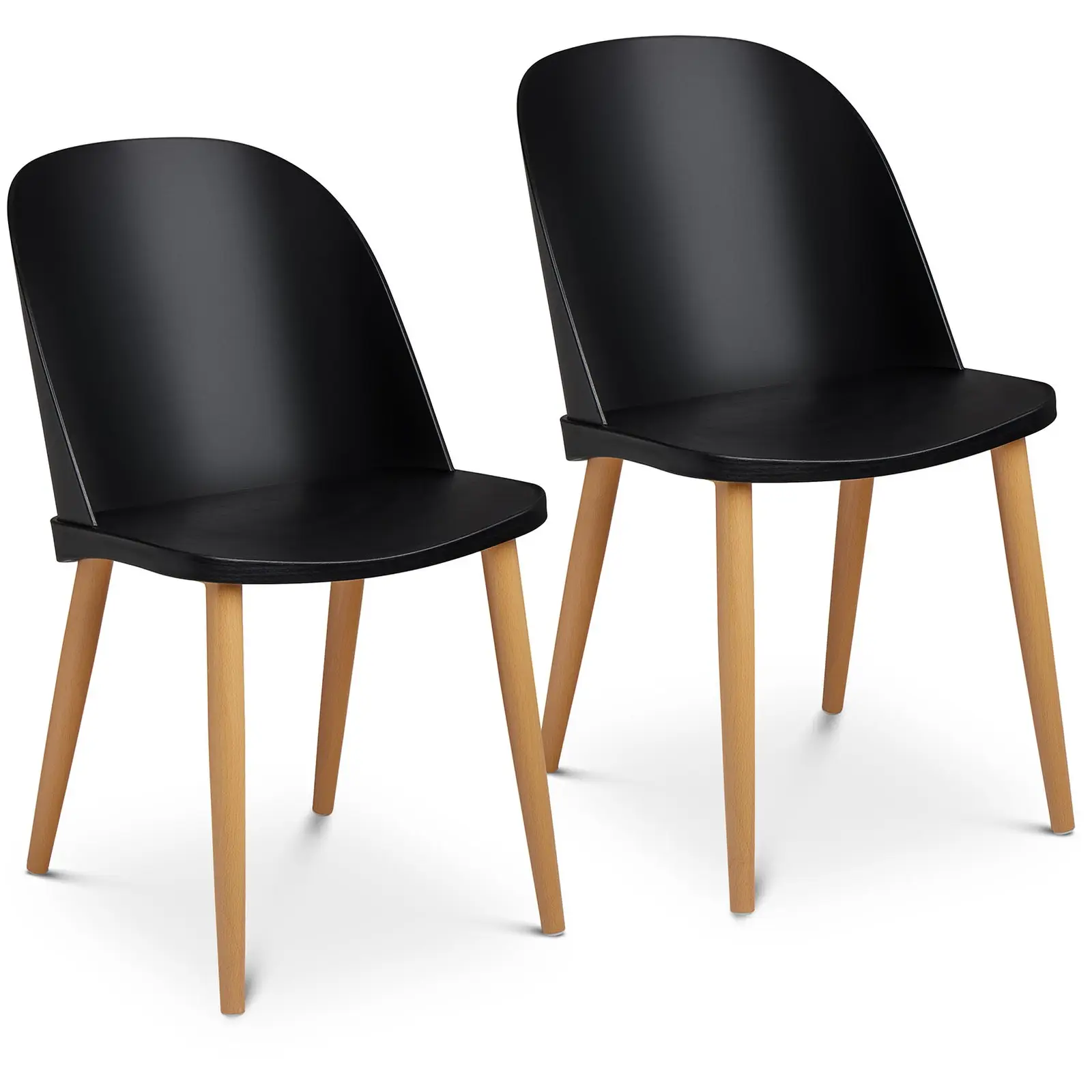 Produtos recondicionados Cadeira - preta - até 150 kg - 2 pçs.