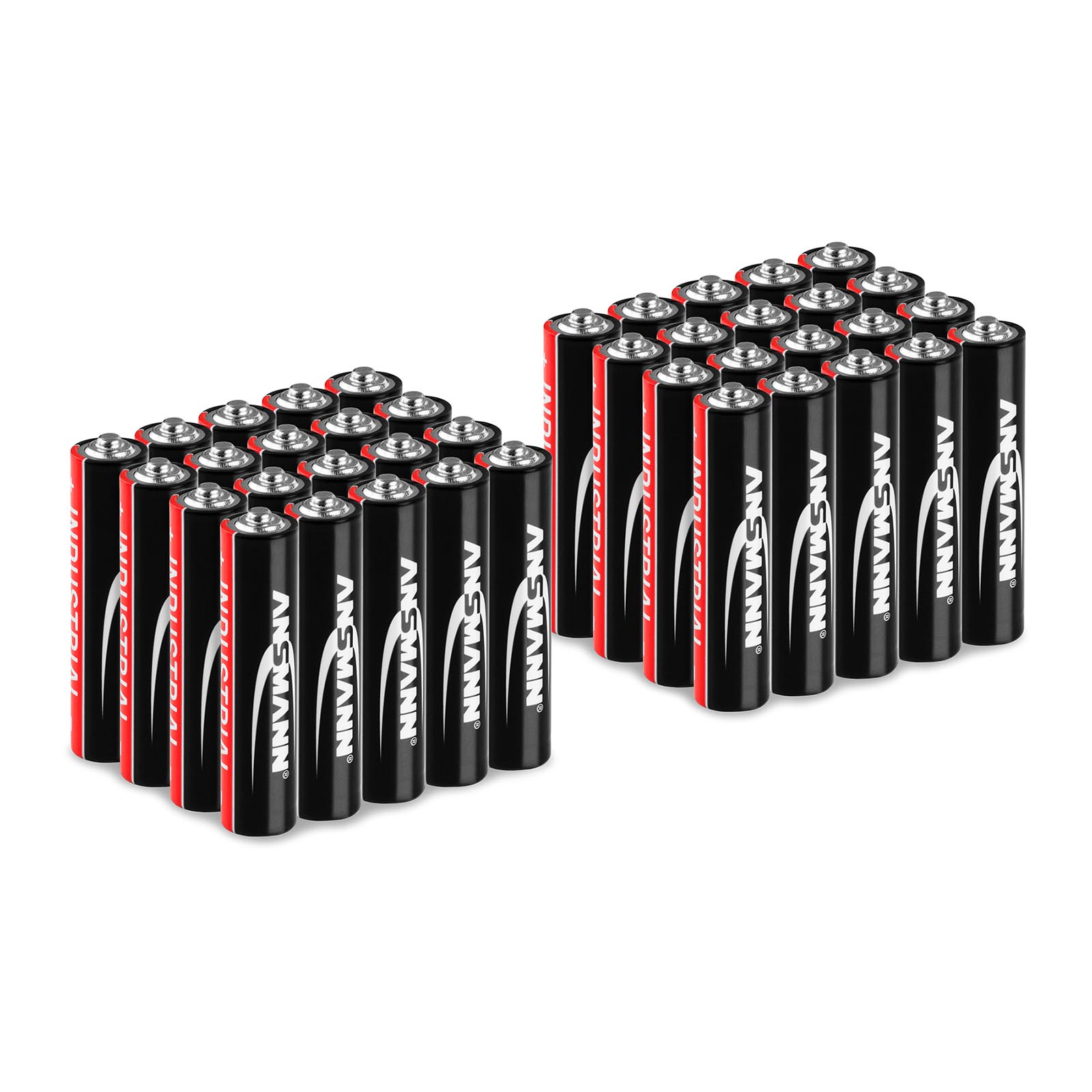 Conjunto de baterias industriais - alcalinas - 1,5V - AAA - LR03 - 40 unidades