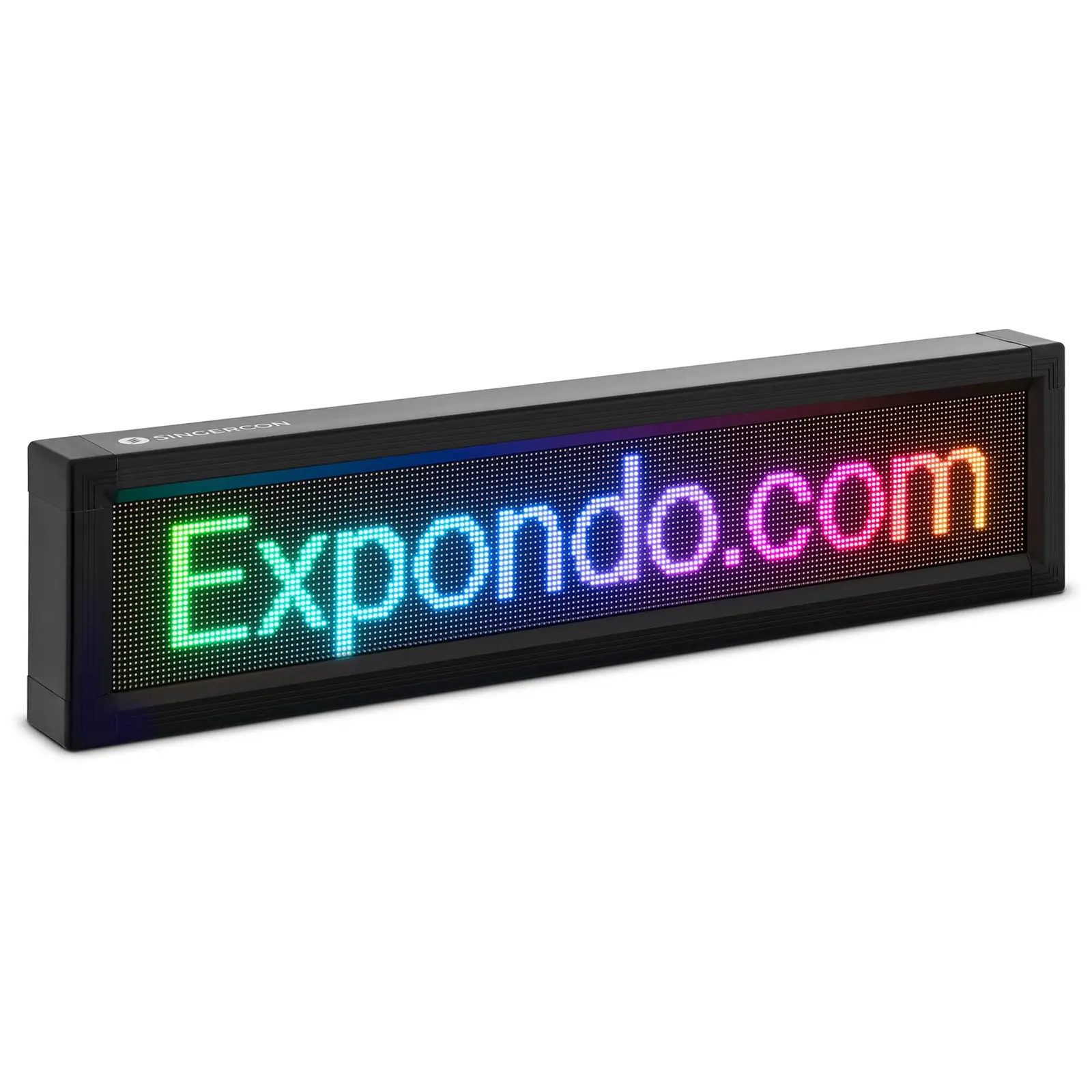 Painel LED publicidade - 192 x 32 LEDs coloridos - 67 x 19 cm - programável através de iOS e Android