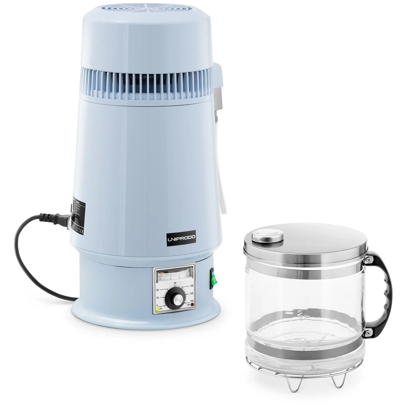 Destilador de água - 4 l - ajuste de temperatura - jarro de vidro