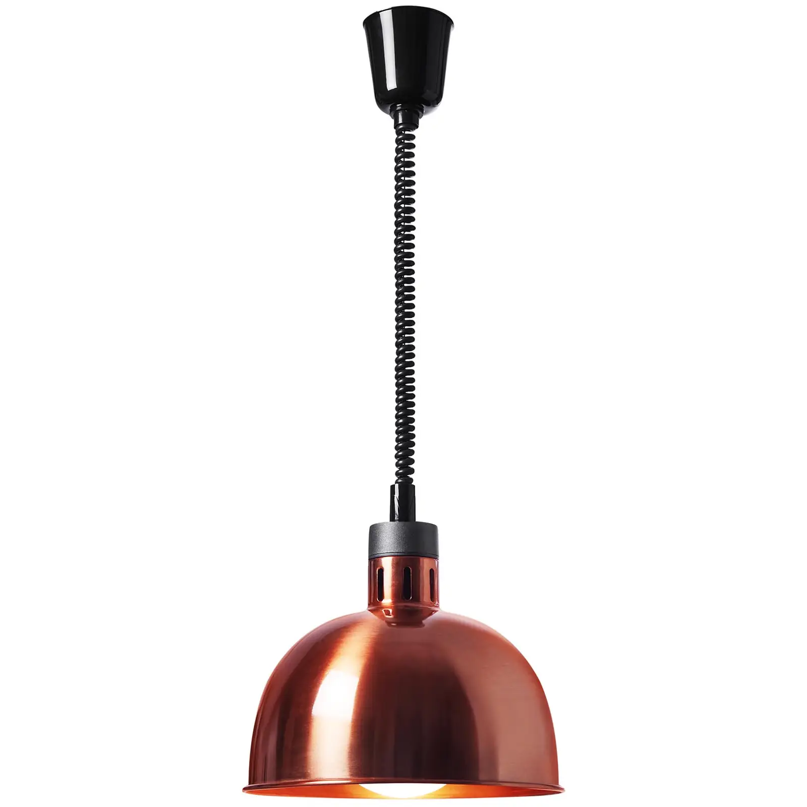 Lâmpada aquecedora de alimentos - aspeto cobre - 29 x 29 x 29 cm - Royal Catering - Aço - ajustável em altura