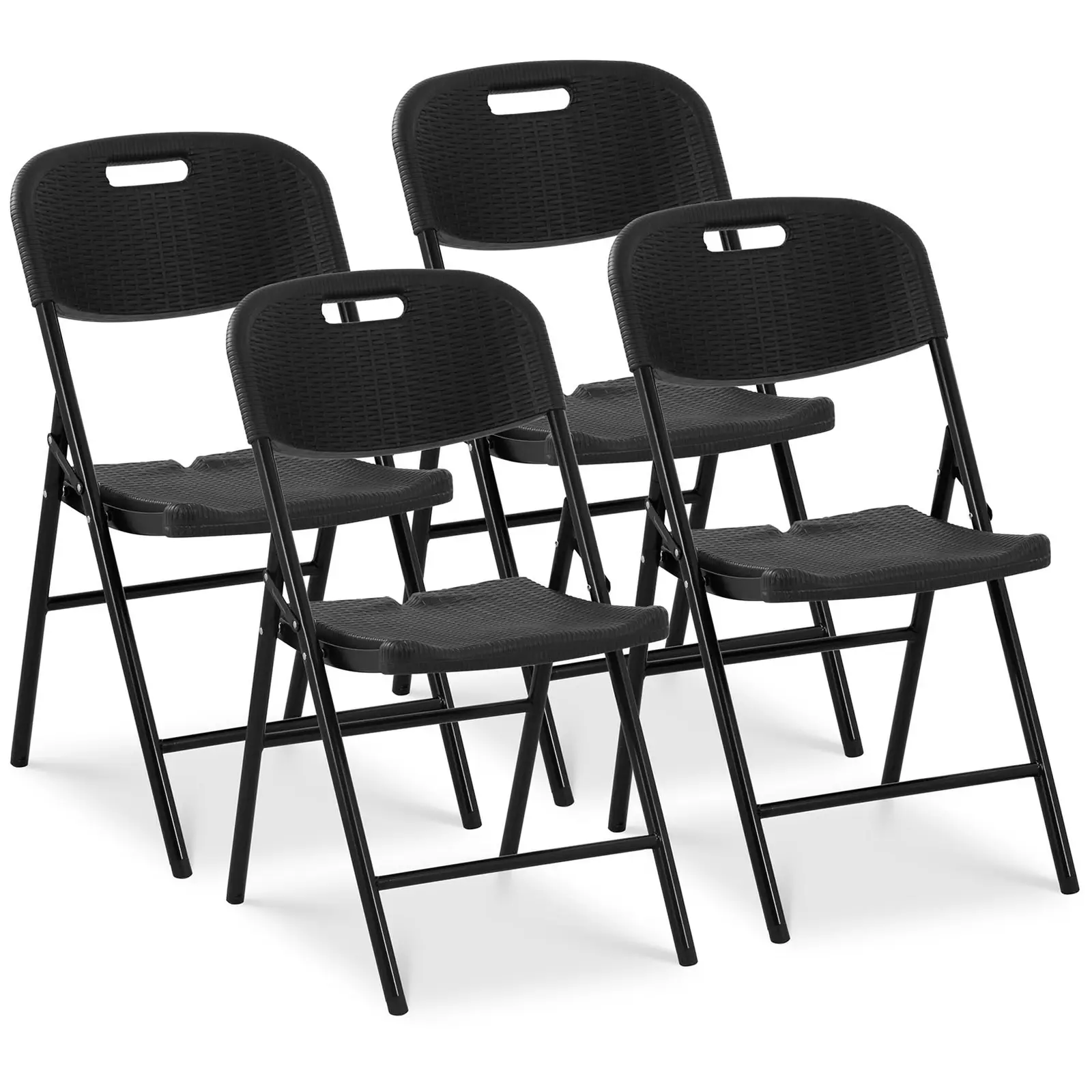 Cadeira para restauração - conjunto de 4  un. - 180 kg - assento: 52 x 36 cm - preto