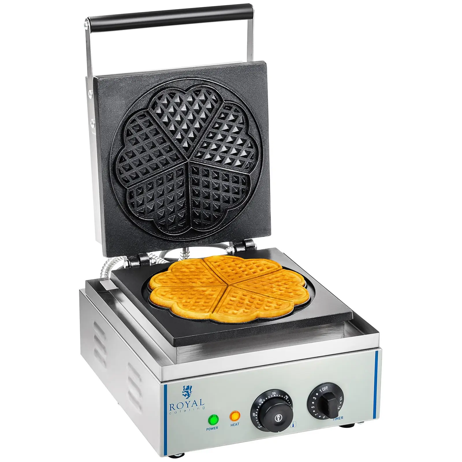 Máquina de Waffles - 1 x 1500 watts - formato coração 