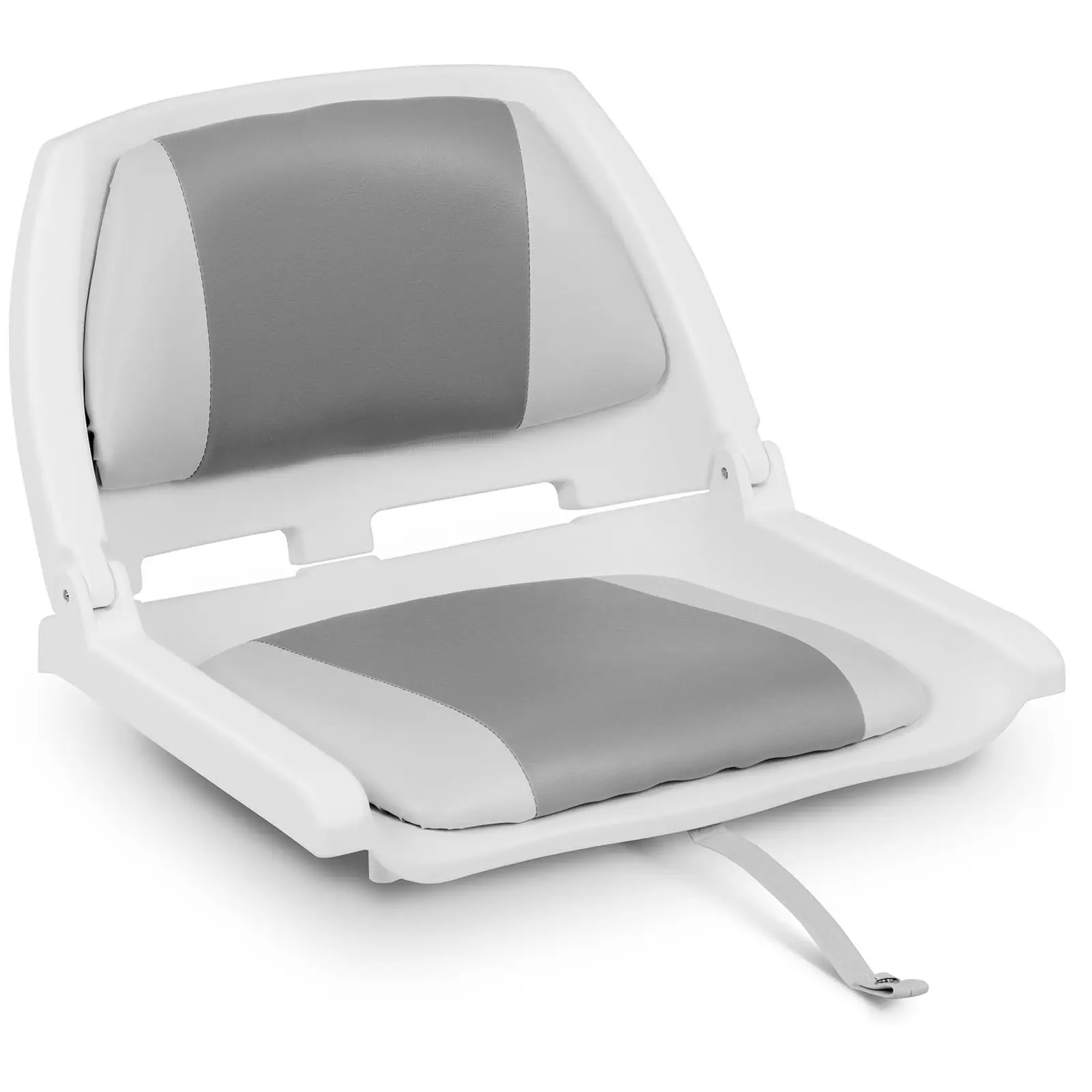 Assento para barco - 45x51x38 cm - branco e cinza