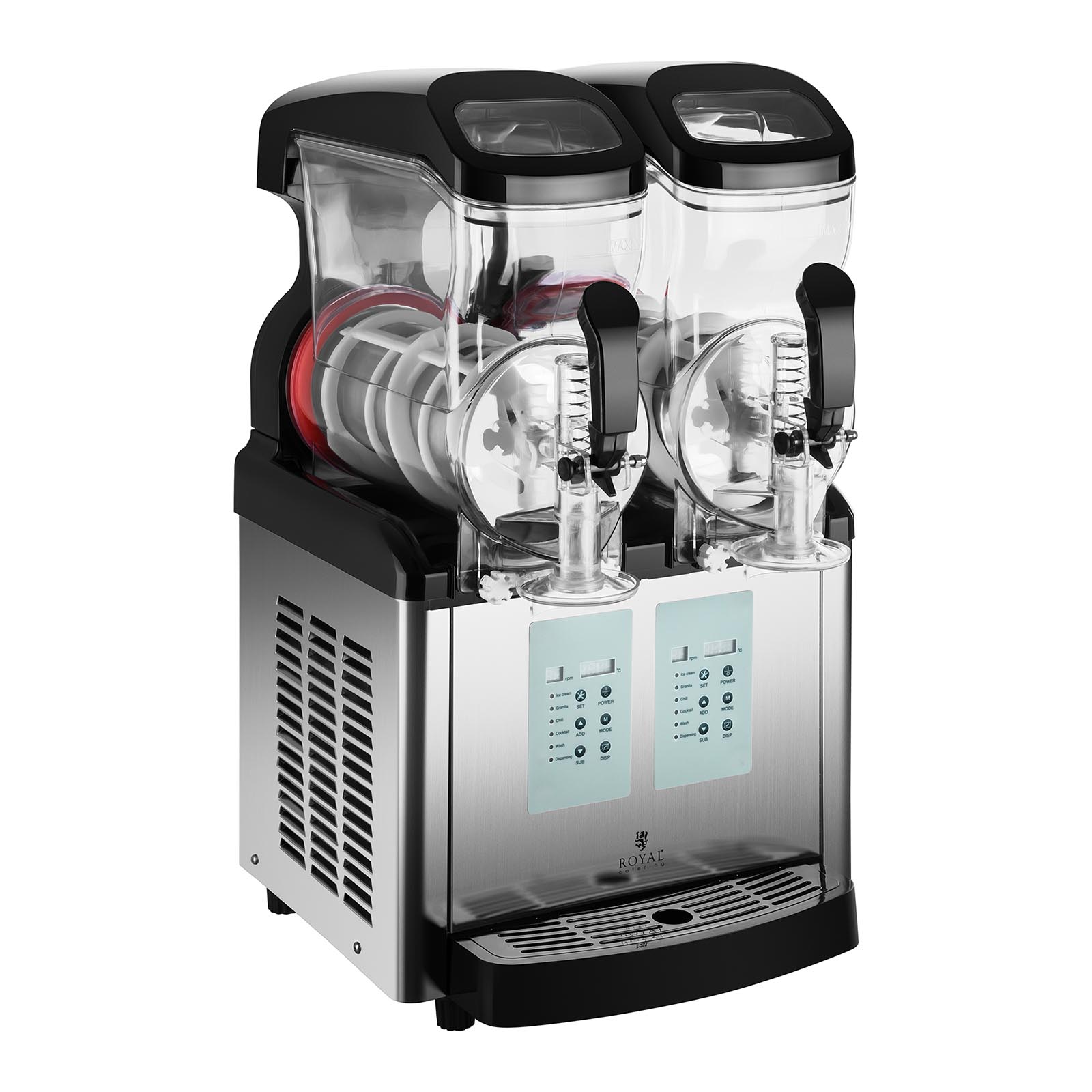 Máquina de granizados - 2 x 6 l - 450 W - de -20°C - para gelados
