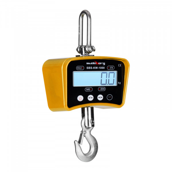 Balança digital de guindaste - 1000 kg / 0,5 kg - amarela