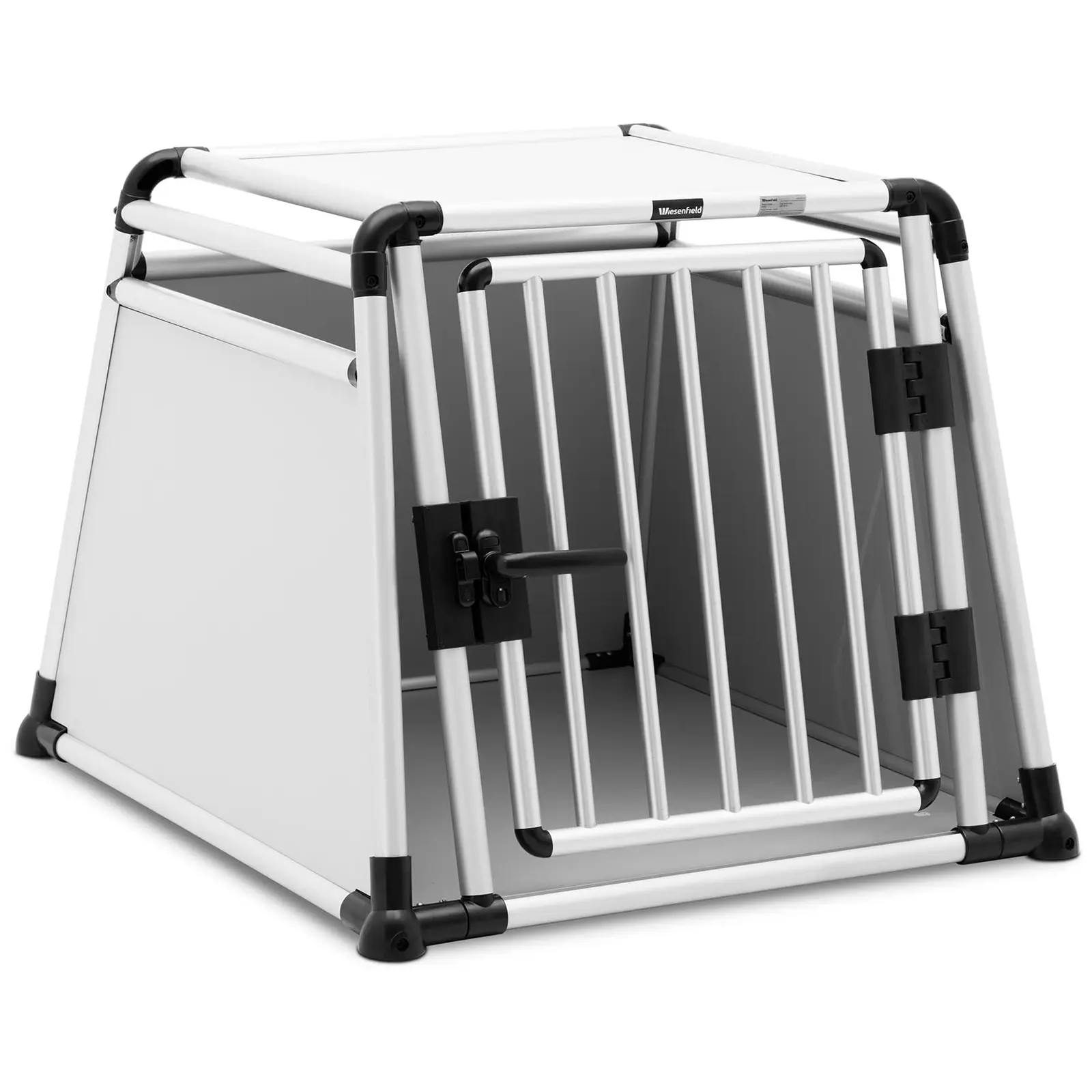 Produtos recondicionados Caixa de transporte para cães - alumínio - forma trapezoidal - 82 x 75 x 64 cm