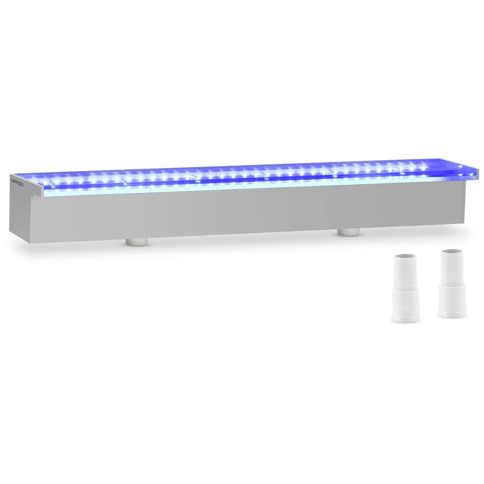 Bico de queda de água - cm - iluminação LED - azul/branco - saída de água 30 mm